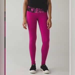 Lululemon Wunder Under Pant Leggings 6 Raspberry Blooming Pixie Raspberry Pink